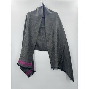 Women Leopard Embossed Scarf Wrap Pink Stripe Metallic Y2K Glam Retro City Chic